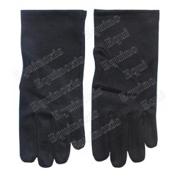 Gants maçonniques noirs pur coton – Misura 6 ½