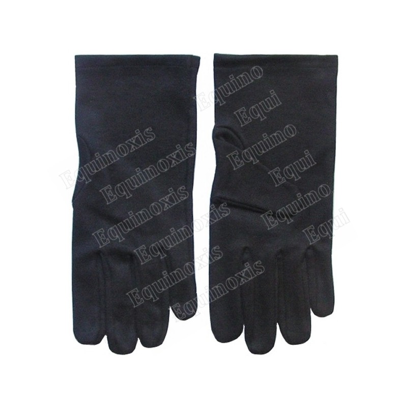 Gants maçonniques noirs pur coton – Misura XXXL