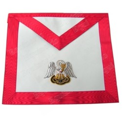 Grembiule massonico in finta pelle – RSAA – 18° grado – Cavaliere Rosa-Croce – Pellicano