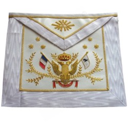 Grembiule massonico in pelle – RSAA – 33° grado – Bandiera francese