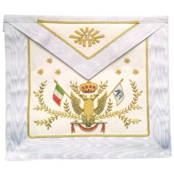 Grembiule massonico in pelle – RSAA – 33° grado – Bandiera italiana