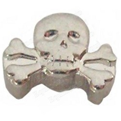 Spilla massonica – Cranio – Metallo argentato