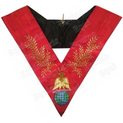 Sautoir maçonnique moiré – Grand Chapitre Général – Libertas – 4ème Ordre – Très Sage et Parfait Maître