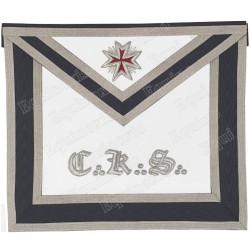 Tablier maçonnique en faux cuir – REAA – 30ème degré – Chevalier Kadosch – CKS