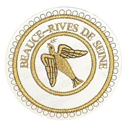 Badge / Macaron GLNF – Grande tenue provinciale – Passé Gran Esperto – Beauce - Rives de Seine – Ricamato a macchina